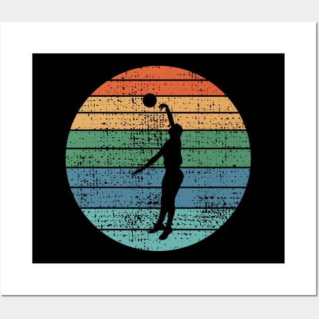 Volleyball Volleyball Player Retro Wall Art by Shiva121